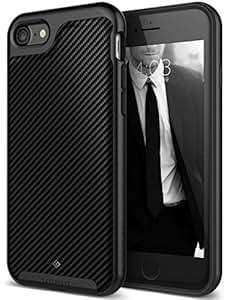 iPhone 7 Case, Caseology [Envoy Series] Classic Rich Texture PU Leather [Matte Black] [Luxury Slim]