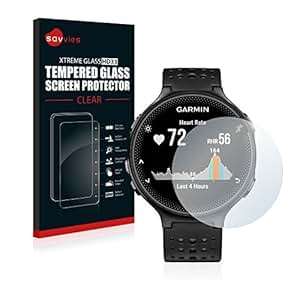 Savvies Tempered Glass for Garmin Forerunner 235 Screen Protector HD Ultra Clear 9H Hardness 0.33mm