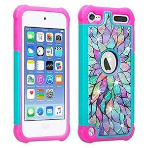 Wydan Apple Ipod Touch 6th 5th Generation Case Studded Diamond Rhinestone Bling Hybrid Shock Absorba