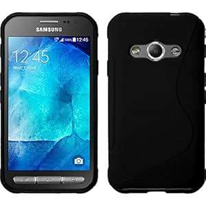 Silicone Case for Samsung Galaxy Xcover 3 - S-Style black - Cover PhoneNatic protective foils