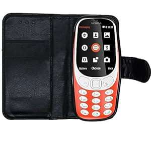 Nokia 3310 Case 2017 Model DN-TECHNOLOGY Nokia 3310 Cover Premium PU Leather Flip Foil Magnet