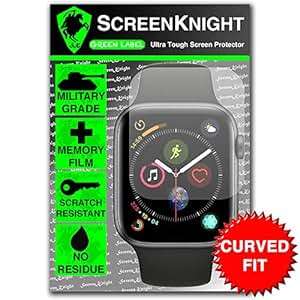 ScreenKnight Apple Watch Series 4 Screen Protector 44mm Military shield curved fit