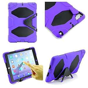 DN-TECHNOLOGY New PURPLE Heavy Duty Survivor Military Rugged Tough Shock proof Case Stand Cover For