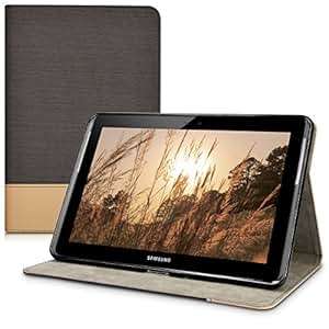 kwmobile Case Samsung Galaxy Tab 2 10.1 P5100/P5110 PU Leather Canvas Protective Cover with