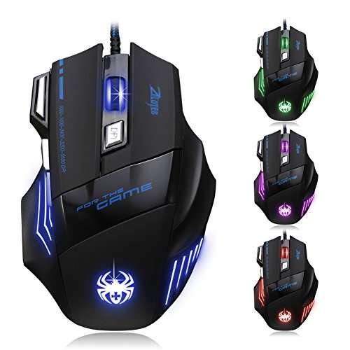 New 7200 DPI 7 Buttons Wired LED Optical USB Computer Gaming Mouse For Pc Gamer