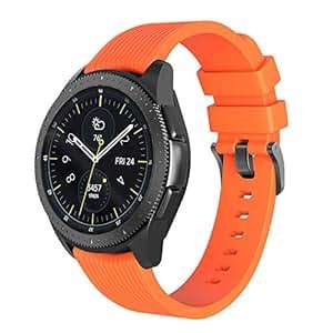 BarRan HUAWEI WATCH GT straps 22MM Quick Release Soft Silicone Replacement Strap (22MM)(orange)