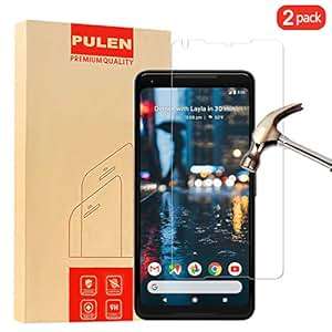 2 Pack Google Pixel 2 XL Screen Protector PULEN Premium Quality Tempered Glass Protective Film 0.33m