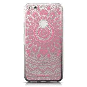 CASEiLIKE Google Pixel case Indian Line Art 2062 Pattern TPU Case Bumper Snap-on Back Cover for Go