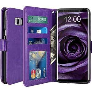 LK Samsung Galaxy S8 Case Luxury PU Leather Wallet Case Flip Cover Card Slots & StGalax