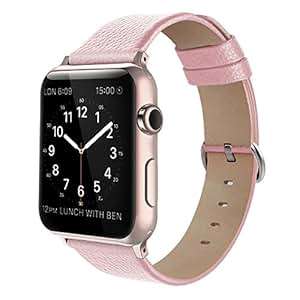 Apple Watch Strap 38mm Simpeak Genuine Leather Replacement Strap Band for Apple Watch 38mm Series 1/