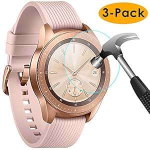 KIMILAR Samsung Galaxy Watch 42mm Screen Protector 3 Pack Tempered Glass Screen Protector Fil (42mm)