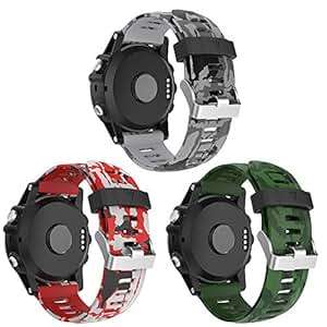 Yayuu Compatible Garmin Fenix 3 Strap Replacement Fenix 5x Strap Silicone Sport WristbG