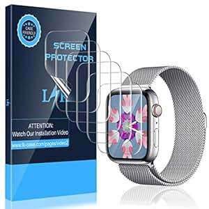 LK 6 Pack Screen Protector Apple Watch 40mm Series 4/5/Apple Watch 38mm Series 2 3 Max Coverage