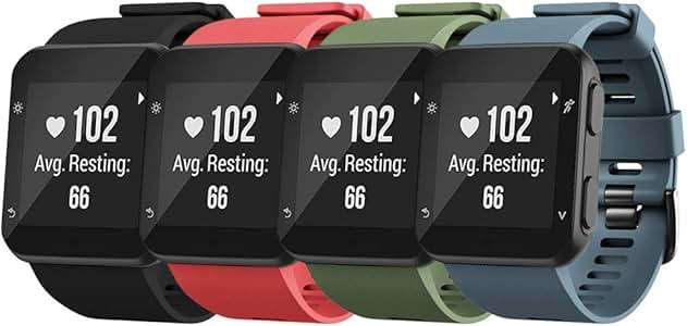 NotoCity Garmin Forerunner 35 Strap Soft Silicone Replacement Watch BForerunne (4 colours pack)