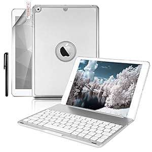 iPad Air 2 Backlit keyboard case Boriyuan 7 Color Folio Backlit Light Colorful bluetooth Keyboard