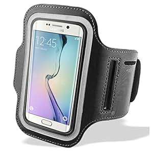 Samsung Galaxy S6 Armband, Black Sports Gym Running Jogging Armband Case Cover for Samsung Galaxy S