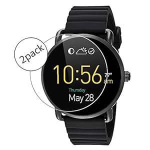 2 Pack Fossil Q Wander Screen Protector Wrcibo Premium 0.26mm 9H Tempered Glass Screen Protector for