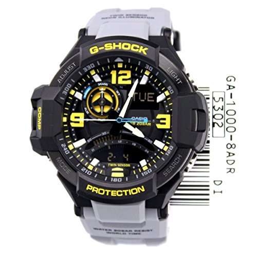 Casio G-Shock GA-1000-8A Aviation Series Men's Luxury Watch - Grey / One Size