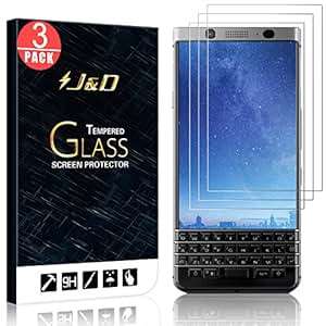 3-Pack BlackBerry KEYone Screen Protector J&D Glass Screen Protector Tempered Glass HD Clear Ballist