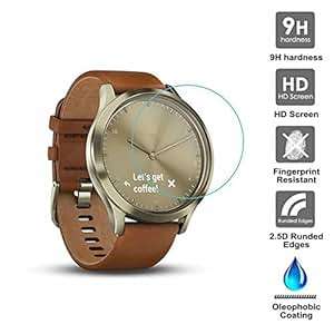 KAIBSEN Garmin Vivomove HR Smart Watch 2.5D Tempered Glass Screen Protector HD Clear Glass Film