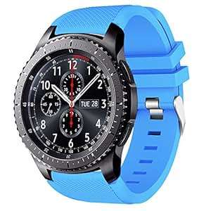 Gear S3 Frontier/Classic Watch Band AMERTEER Soft Silicone Fitness Replacement Sports Straps for Sam