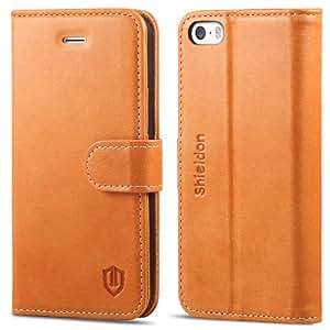 iPhone SE Case iPhone 5S Wallet case SHIELDON Lifetime Warranty Folio Leather Wallet Case with