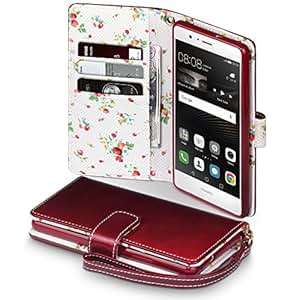 Huawei P9 Lite Case Terrapin Huawei P9 Lite Wallet Beautiful Floral Womens Case Folio Flip Ca