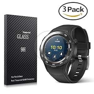 Youniker 3 Pack Huawei Watch 2 Screen Protector Tempered Glass Huawei Watch 2 Classic Smart Watch Sc