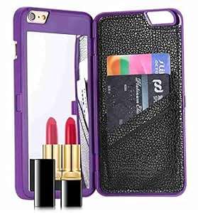 For Apple iPhone 6 Case,Efly Luxury 2in1 Flip Wall Cover Hard Protective Mirror Phone case[ Card Sl