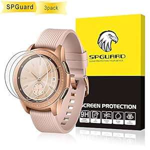 SPGuard Compatible Samsung Galaxy Watch 42mm Screen Protector 3 pack 2.5D 9H Hardness HD Temp (42mm)