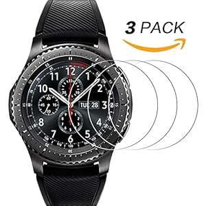 Samsung Gear S3 Screen Protector 3 Pack UCMDA Tempered Glass Screen Protector for Samsung Gear S3 Fr