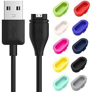 AFUNTA Charging Cable Charger Port Protectors Garmin Fenix 5 5S 5X Replacement Data Sync Cor