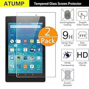Fire HD 8 Tablet GLASS Edition Genuine Tempered Glass Screen Protector Guard Co (Fire 8 2017)