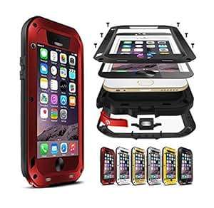 iPhone 6/6s Plus Case Shockproof Dust/Dirt/Snow Proof Aluminum Metal Gorilla Glass Protection Case