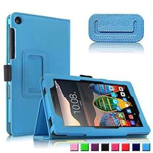 Lenovo TAB3 7 Essential/Lenovo Tab3 A7-10 Case Cover Infiland Folio PU Leather Slim Stand Cas (Blue)