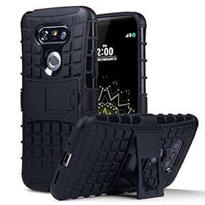 LG G5 Case, Terrapin [HEAVY DUTY ARMOR] Dual Layer Rugged Hybrid [BLACK] Hard Shockproof Case with