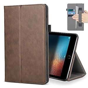 iPad Pro 12.9 Case BELK Premium Leather Multiple Viewing Stand Cover wit (iPad Pro 12.9 2017)(Brown)