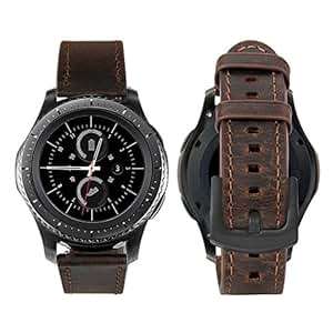 Vintage Series iBazal 20mm Watch Strap Quick Release Genuine Leather BCompatible Samsung Galaxy