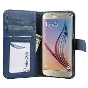 Galaxy S7 Case Abacus24-7 Samsung Galaxy S7 Wallet Case Folio Leather Flip Cover and Stand for G