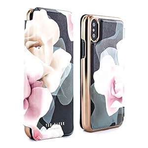 Ted Baker Official KNOWIT Mirror Folio Case for iPhone X Premium Folio Cover for Professional Women/