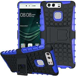 Huawei P9 Case TPU Cellphone Sleeve with Stand Shockproof Protective case for Huawei P9 Blue