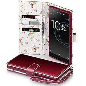 TERRAPIN Xperia XA1 Ultra Case Sony Xperia XA1 Ultra Wallet Beautiful Floral Womens Case Folio Flip