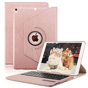 iPad Pro 10.5 Keyboard CaseKVAGO 360 Degree Rotating Stand Flip Case Smart Cover with Detachable W
