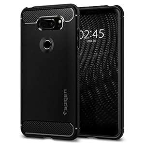 LG V30 Case Spigen Rugged Armor LG V30 Cover with Resilient Shock Absorption and Carbon Fiber D