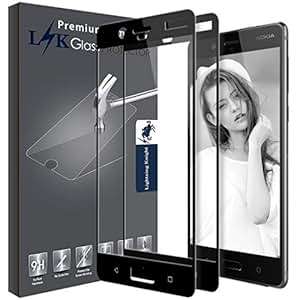 Nokia 8 Screen Protector 2 pack Full Coverage LK Tempered Glass Lifetime Replacements Warranty Scree
