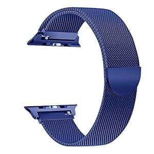 BNBUKLTD Apple Watch Milanese Loop Strap Watch BSeries 1/2/3/4 38/40/42/44m (42/44MM)(Blue)