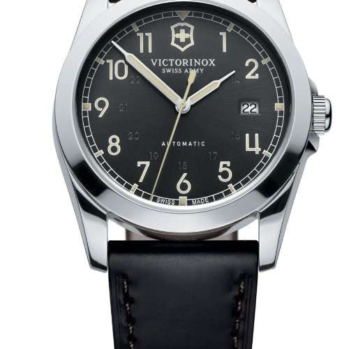 Victorinox Swiss Army Men's Automatic Watch Infantry Mechanical 241586 with Leather Strap