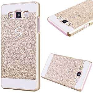 GrandEver Hard PC Case for Samsung Galaxy A3 2015 A300 Rigid Glitter Back Cover Solid Color Bling S