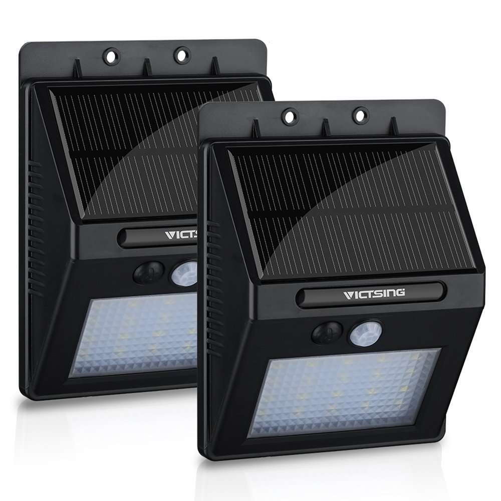 [20 LED Solar Lights] VicTsing LED Solar Motion Sensor Lights, 400lm 20 LED Solar Power (PACK OF 2)