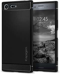 Spigen Rugged Armor Black Case Sony Xperia XZ Premium Original Patent Carbon Fiber Design Flexib